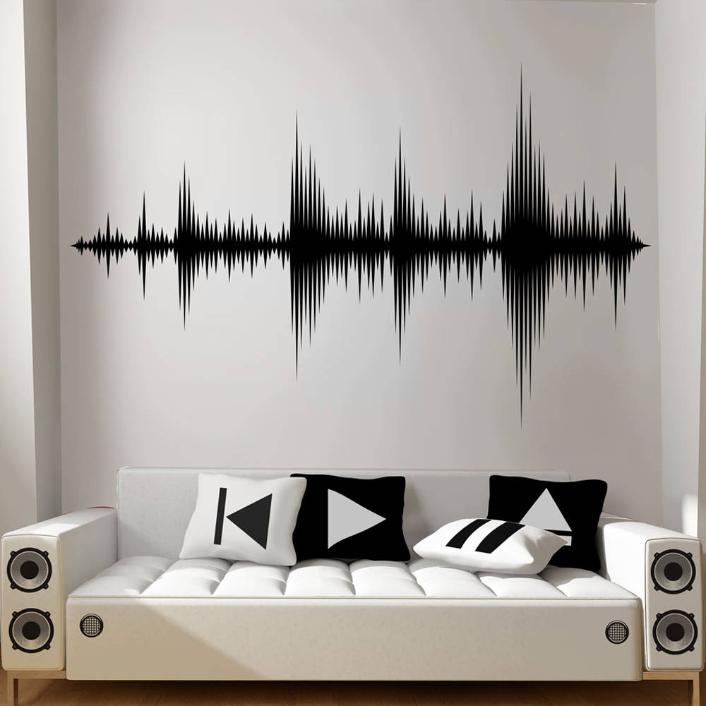 Audio Wave Wall Decal Sound Wa - Drum Practice Pad reseña y precio