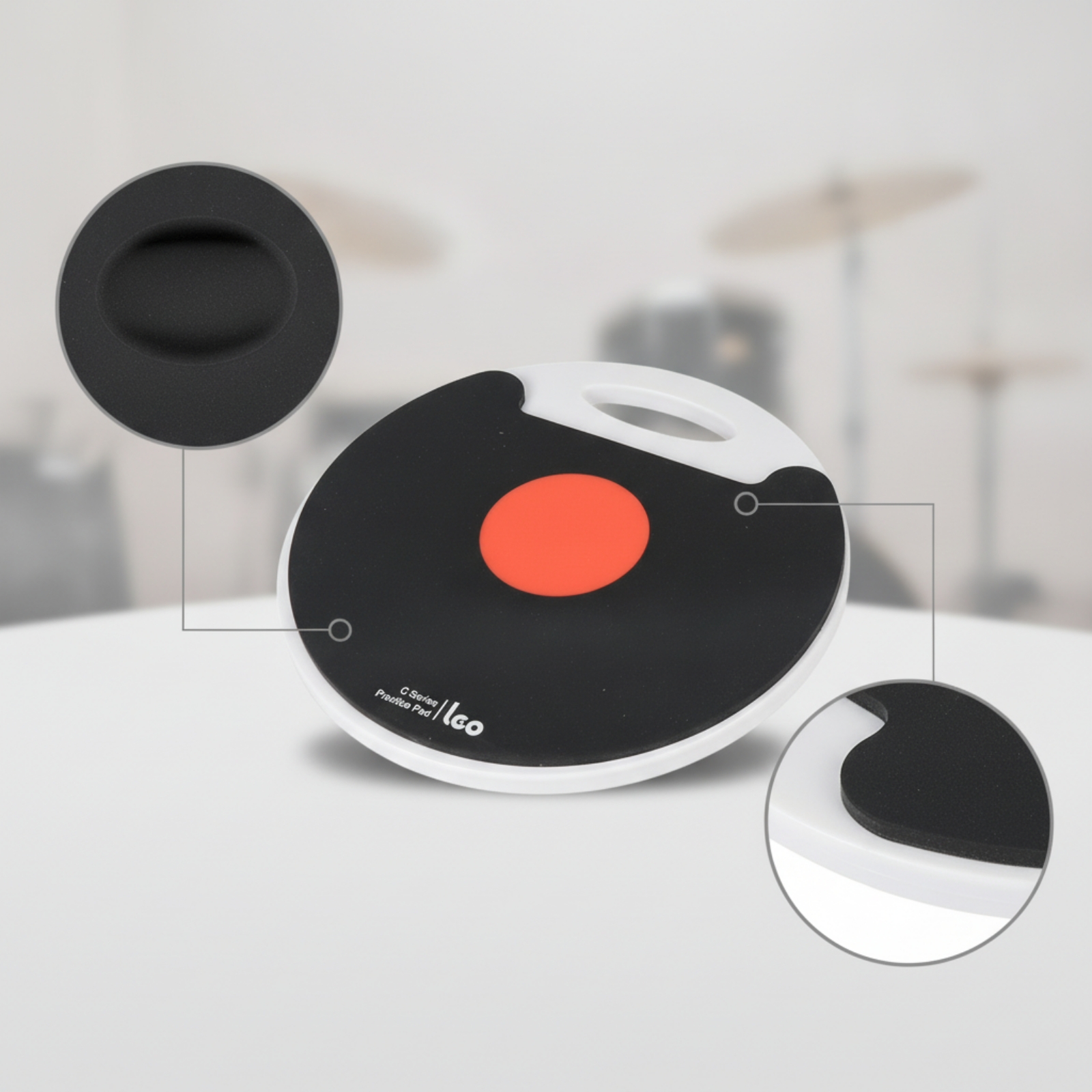 Portable Drum Pad with Carry H - Drum Practice Pad reseña y precio