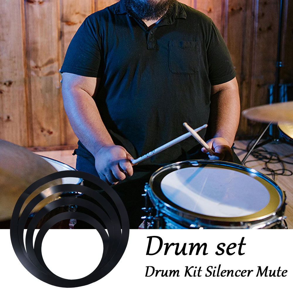 Round Shape Drum Mute Rings Da - Drum Practice Pad reseña y precio