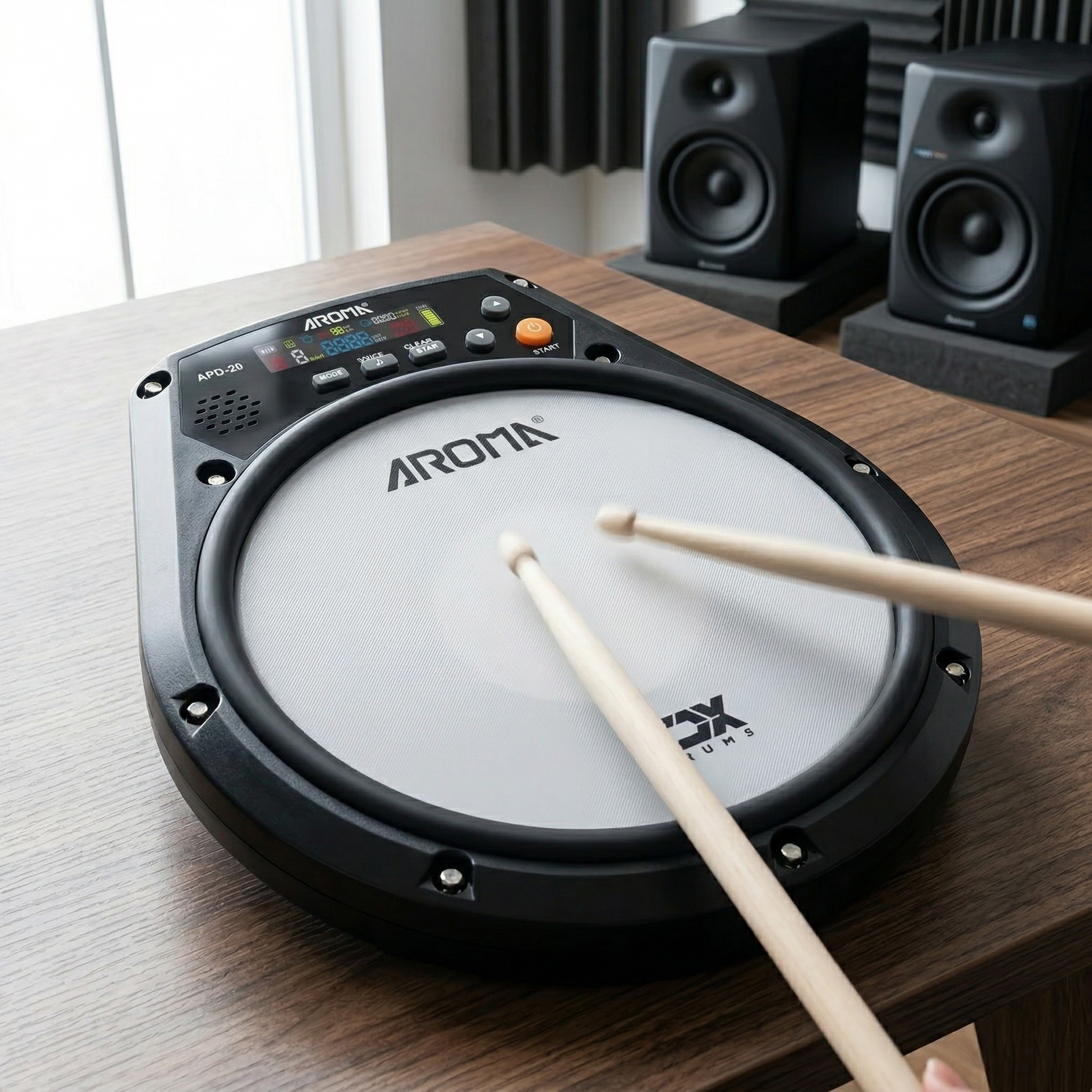 Drum Practice Pad - Aroma APD-20 Dumb Drum Pad Adjustable