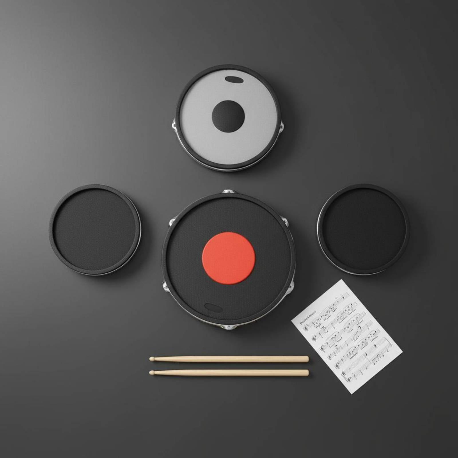 Rubber Drum and Cymbal Mutes N - Drum Practice Pad reseña y precio