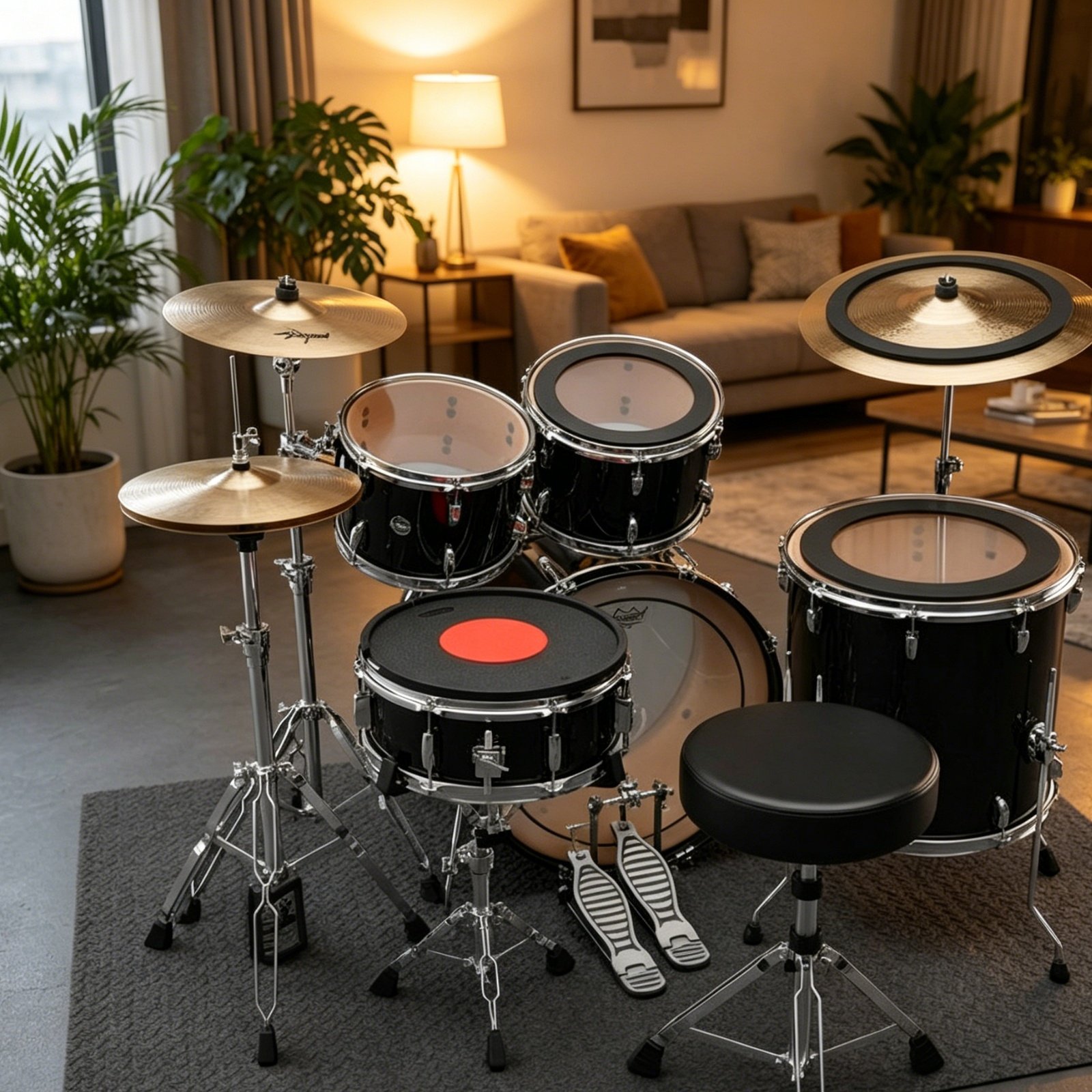 Rubber Drum and Cymbal Mutes N - Drum Practice Pad reseña y precio