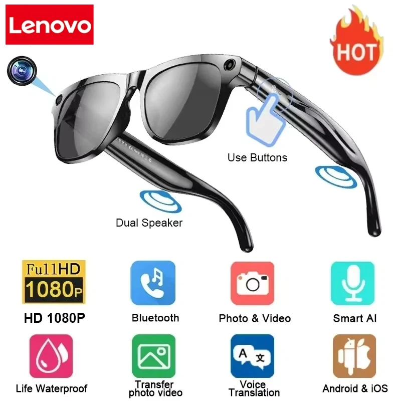 Lenovo 8K Vision AI Eyeglasses - Audio Music Ai reseña y precio