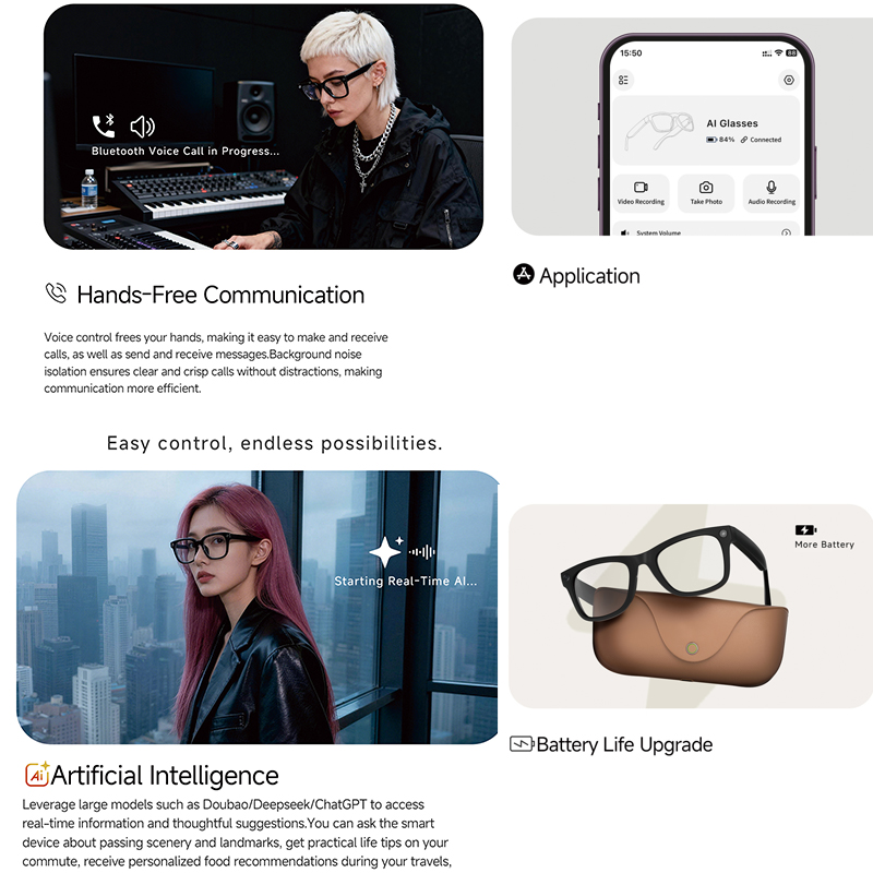 2026 AI smart Glasses HD 800W  - Audio Music Ai reseña y precio