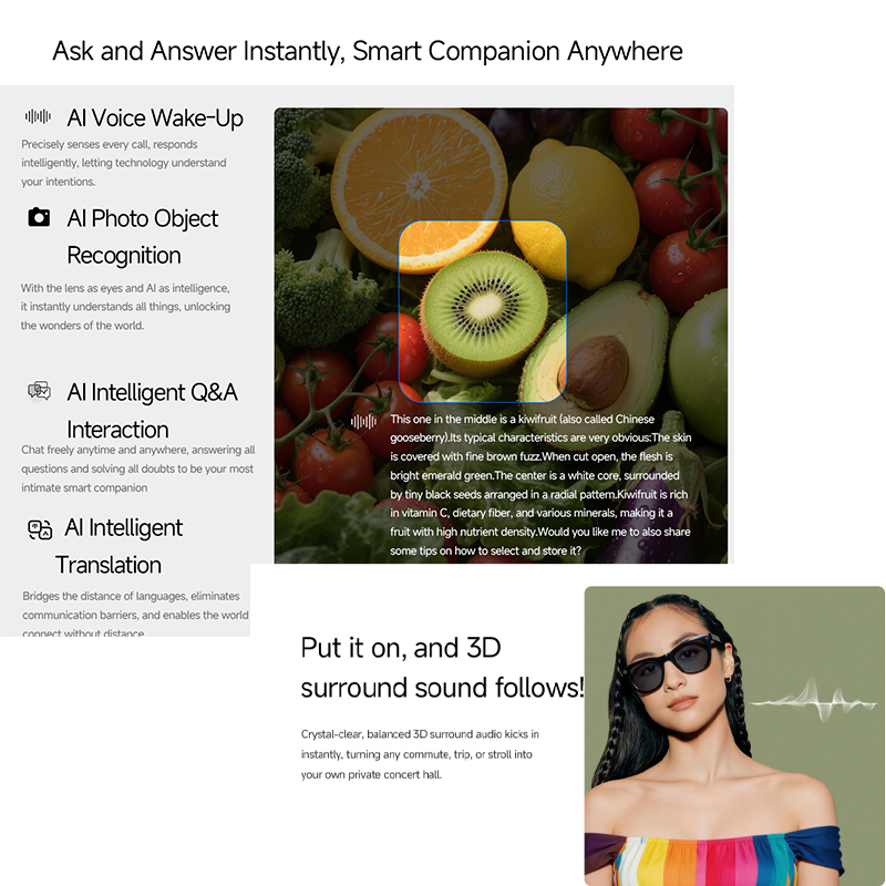 2026 AI smart Glasses HD 800W  - Audio Music Ai reseña y precio