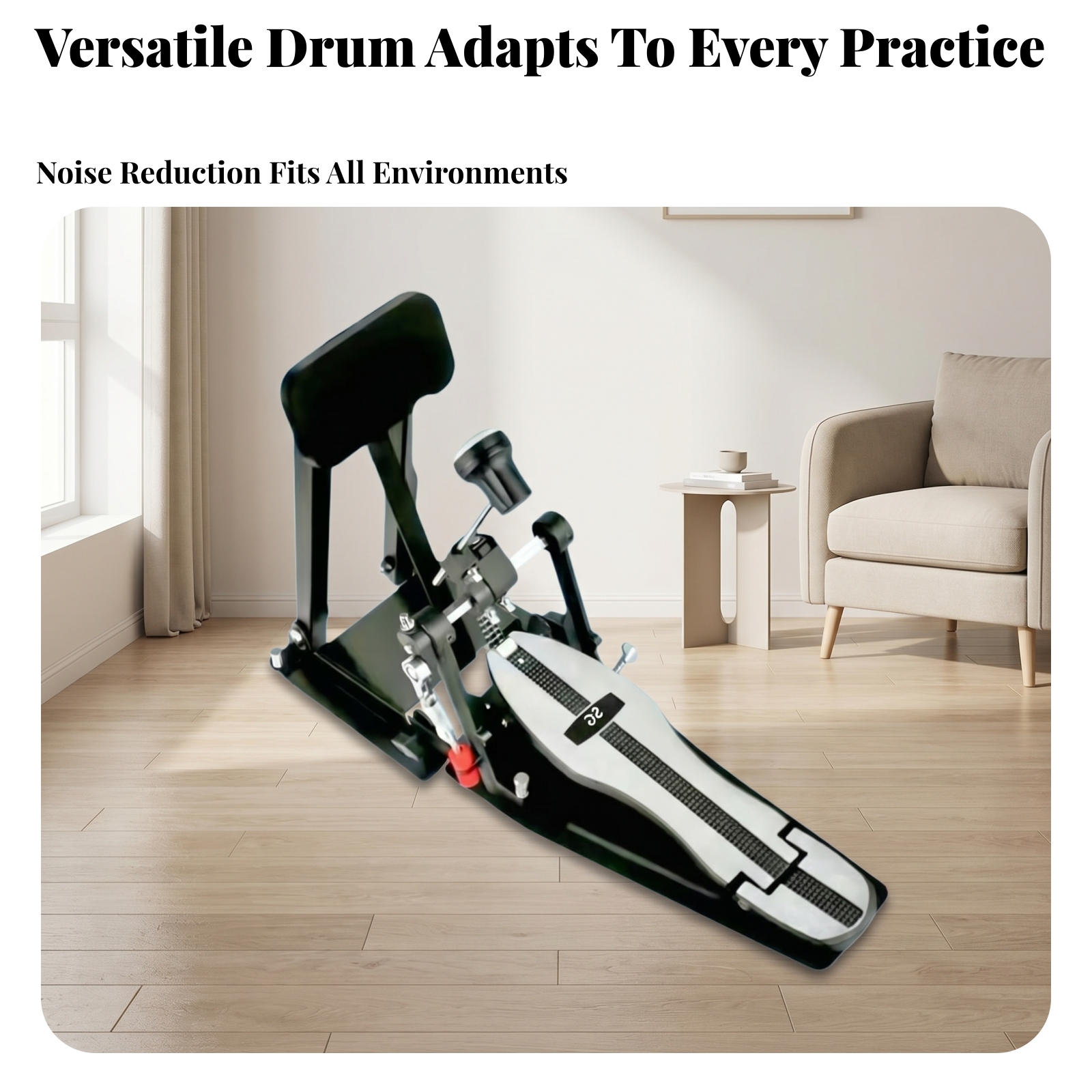 Compact Padded Bass Drum Pract - Drum Practice Pad reseña y precio