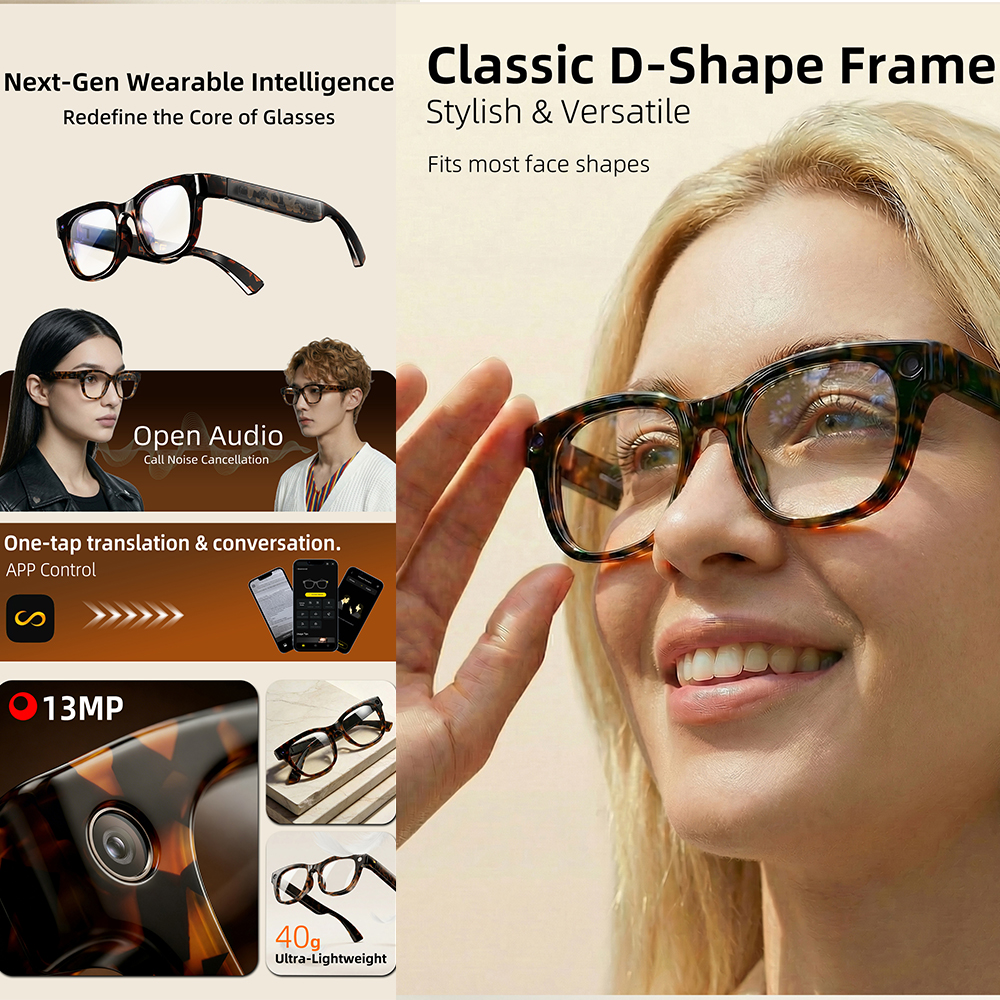 G600 Pro AI Smart Glasses 13MP - Audio Music Ai reseña y precio