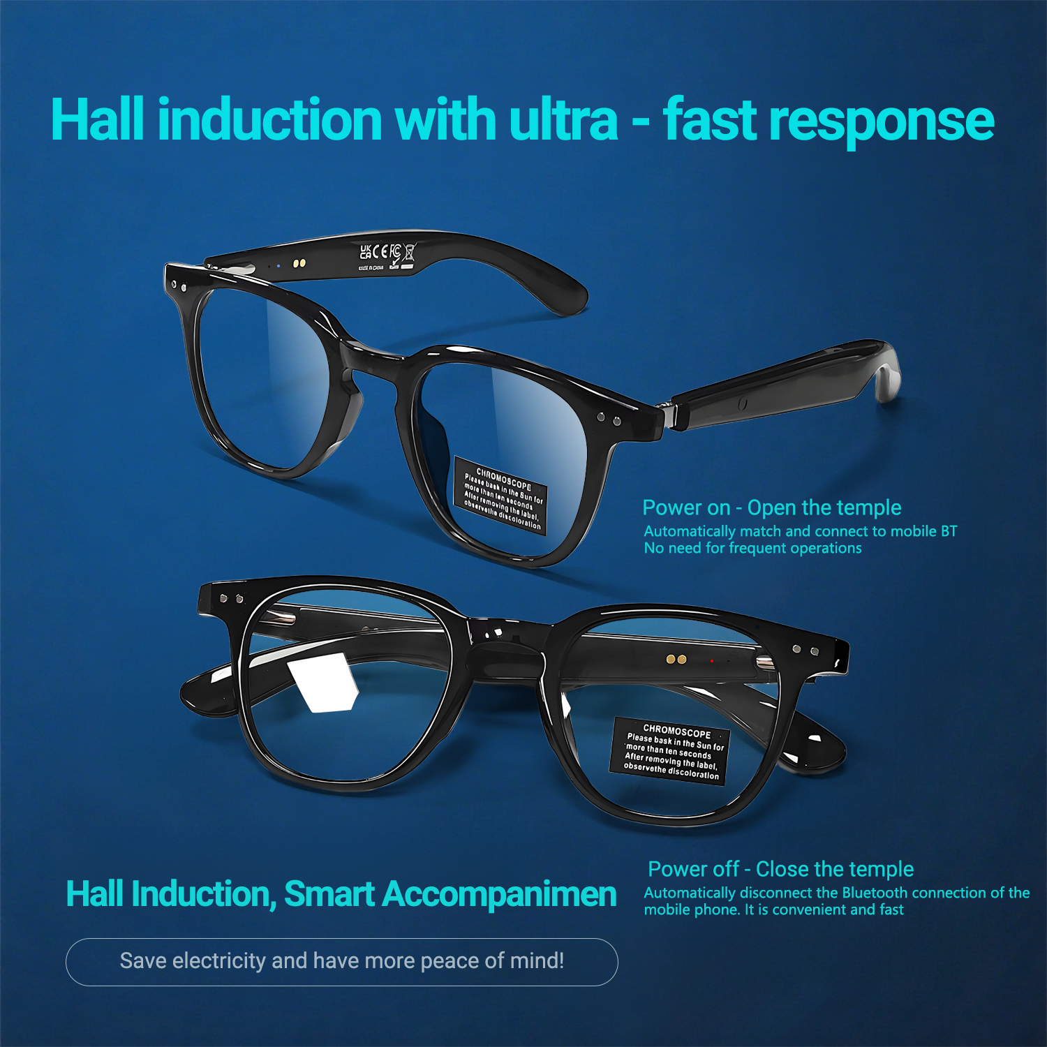 Photochromic Smart Glasses Ant - Audio Music Ai reseña y precio