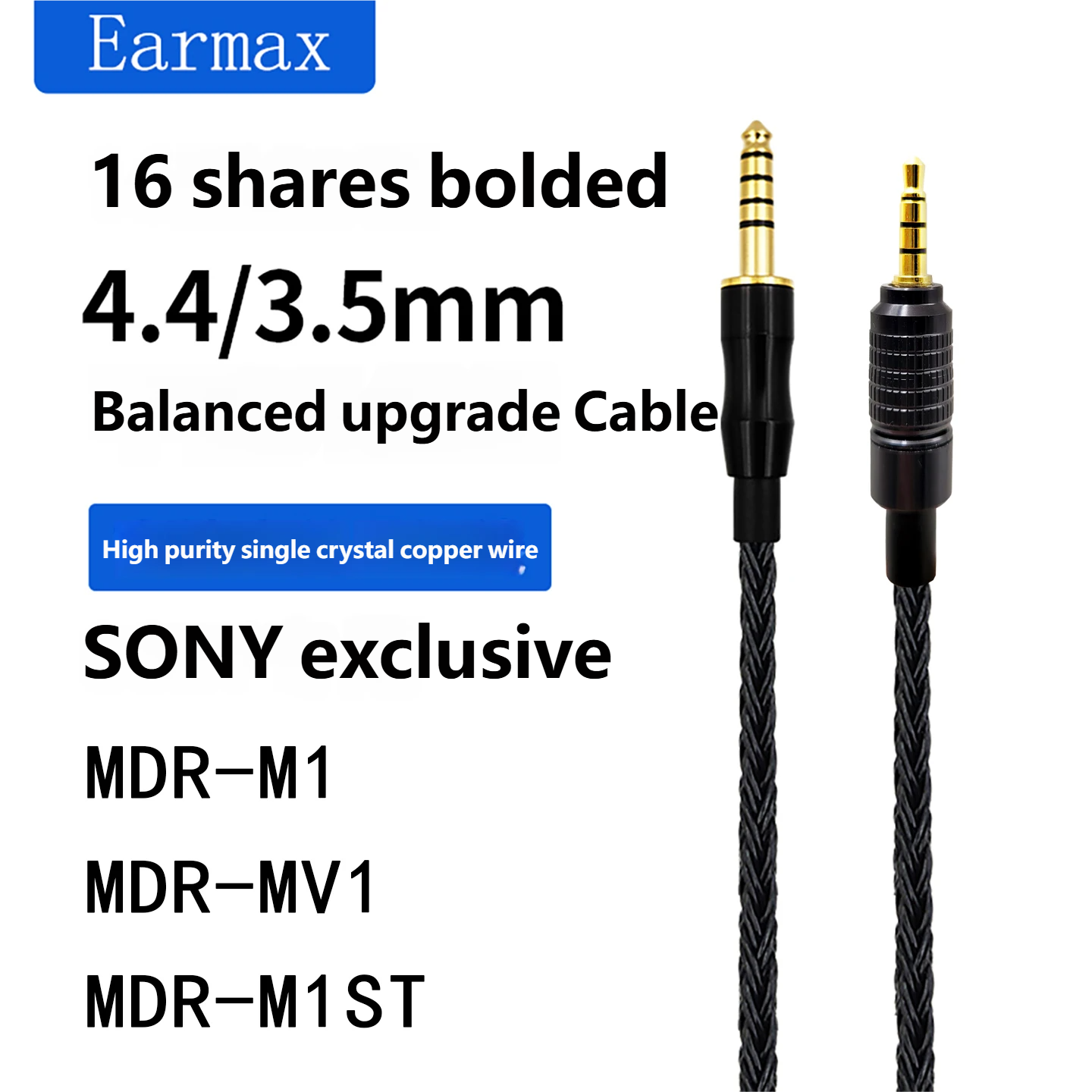 For SONY MDR-M1 MV1 M1ST 4.4mm - Cable Xlr Balanced reseña y precio
