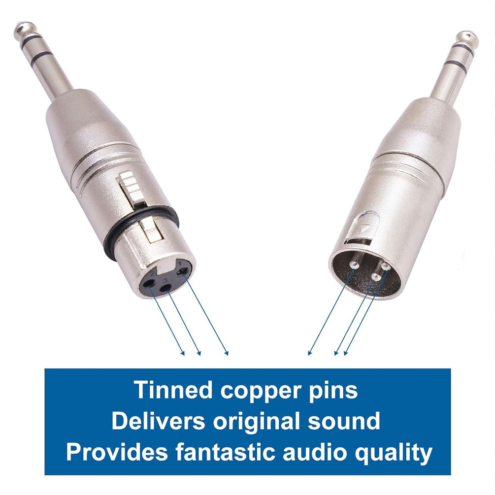 2PCS 1/4 Inch TRS to XLR Adapt - Cable Xlr Balanced reseña y precio