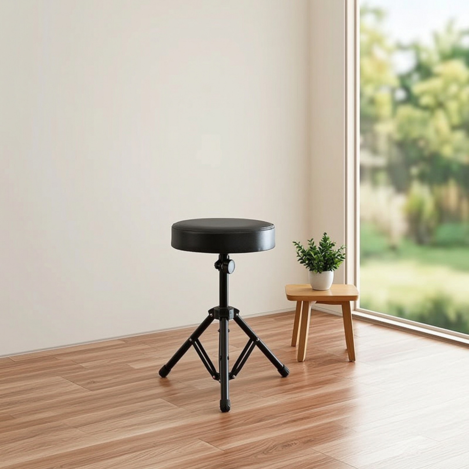 Drum Stool with Padded Seat Hi - Drum Practice Pad reseña y precio