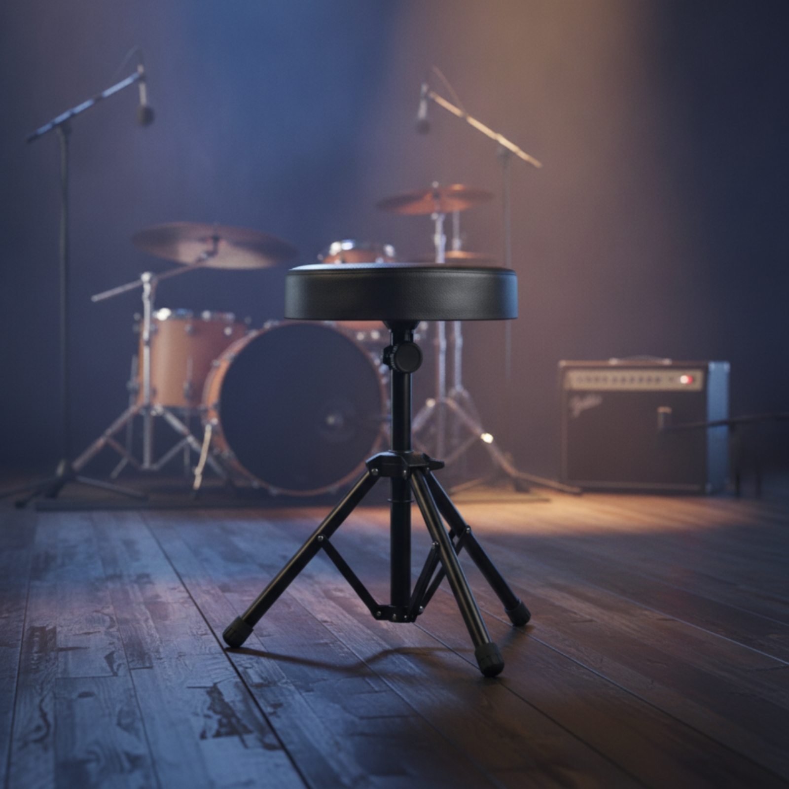 Drum Stool with Padded Seat Hi - Drum Practice Pad reseña y precio